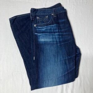 Big Star‎ Union Regular Straight Jeans Whiskers Dark Wash Men's Size 40R